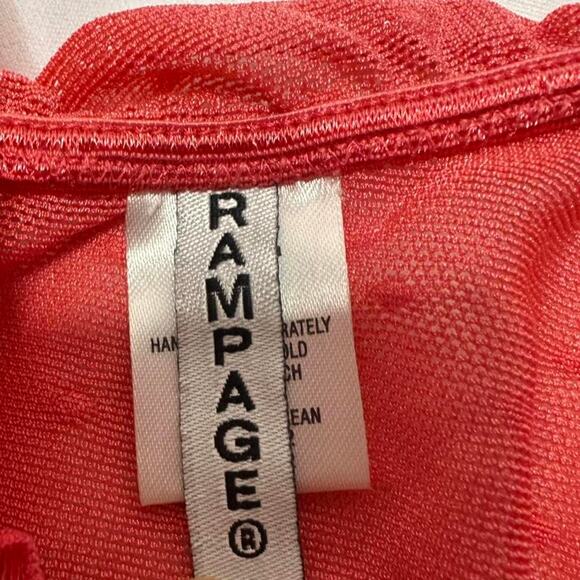 Rampage Pink-Red Lace Polka Dot Perfect Layering Staple Piece Top Size Small - Picture 5 of 5